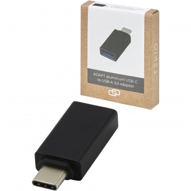 Logo trade promotional giveaway photo of: ADAPT aluminum USB-C to USB-A 3.0 adapter