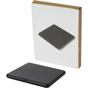 Logo trade promotional giveaway photo of: Loop 10W recycled plastic wireless charging pad