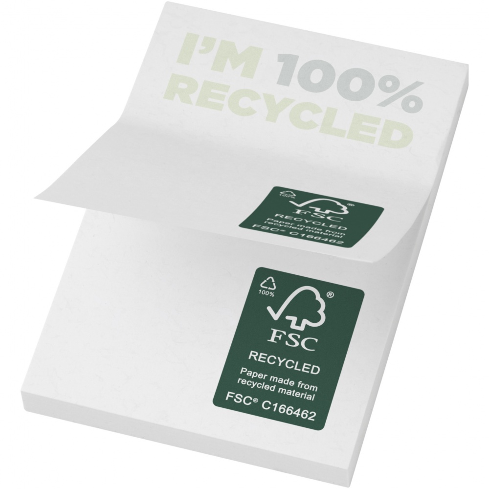 Logo trade promotional giveaways picture of: Sticky-Mate® recycled sticky notes 50 x 75 mm
