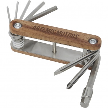 Logotrade promotional product picture of: Fixie 8-function wooden bicycle multi-tool