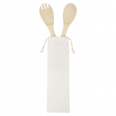 Logo trade promotional giveaways picture of: Endiv bamboo salad spoon and fork