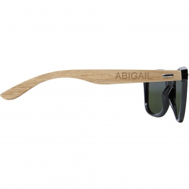 Logotrade promotional product image of: Hiru rPET/wood mirrored polarized sunglasses in gift box