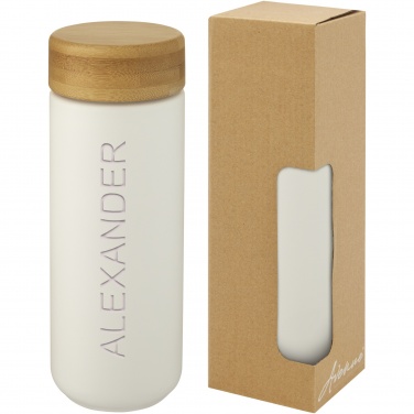 Logo trade promotional giveaway photo of: Lumi 300 ml ceramic tumbler with bamboo lid