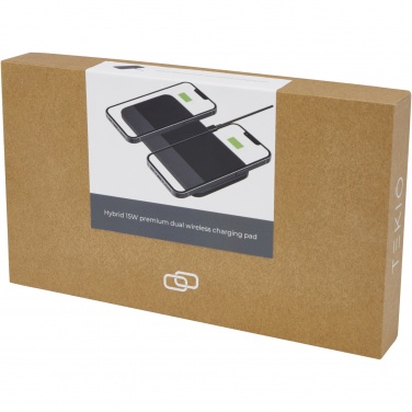 Logo trade advertising products picture of: Hybrid 15W premium dual wireless charging pad