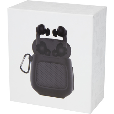 Logo trade advertising products image of: Remix auto pair True Wireless earbuds and speaker