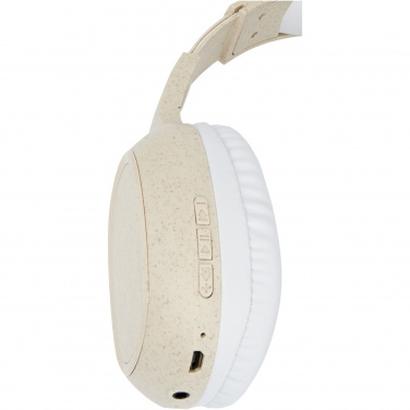 Logo trade promotional products picture of: Riff wheat straw Bluetooth® headphones with microphone
