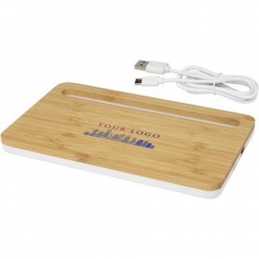 Logo trade promotional gifts image of: Medake 10W bamboo wireless charger