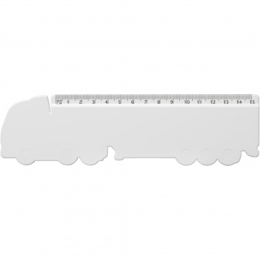 Logo trade corporate gifts picture of: Tait 15 cm lorry-shaped recycled plastic ruler