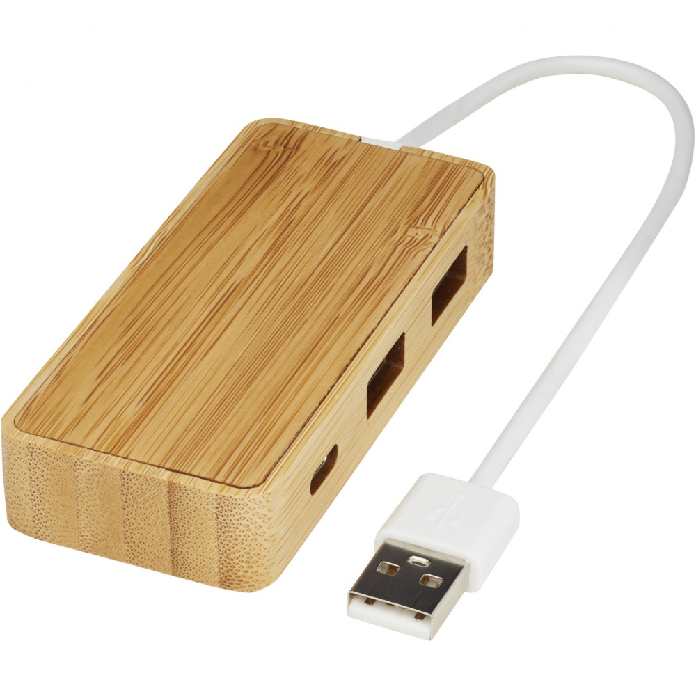 Logo trade promotional merchandise photo of: Tapas bamboo USB hub