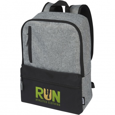 Logo trade promotional merchandise image of: Reclaim 15" GRS recycled two-tone laptop backpack 14L