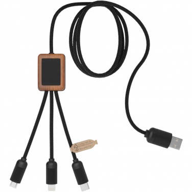 Logo trade promotional merchandise photo of: SCX.design C29 3-in-1 bamboo cable