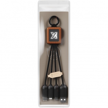 Logo trade corporate gifts image of: SCX.design C19 wooden easy to use cable