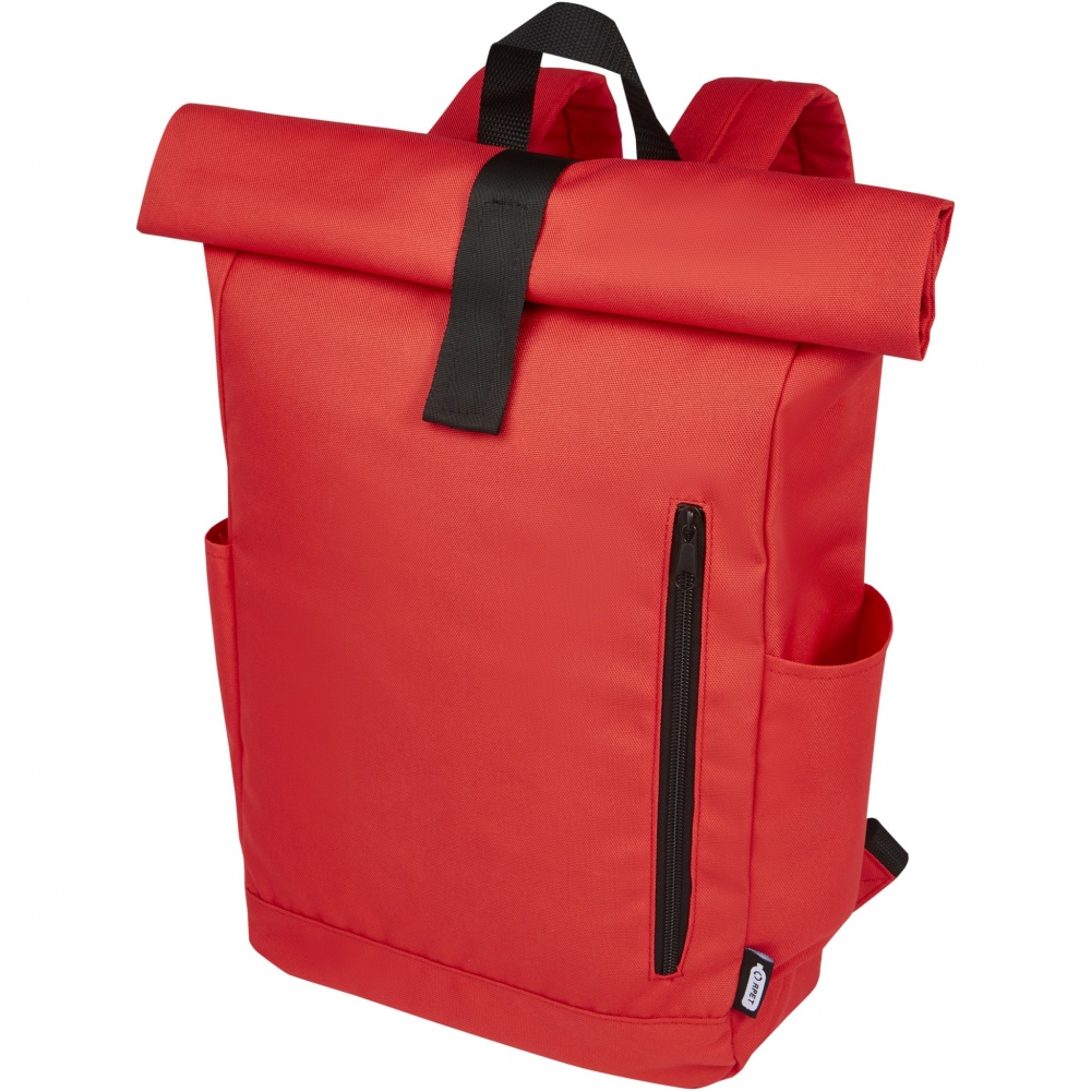 Logotrade promotional item image of: Byron 15.6" GRS RPET roll-top backpack 18L