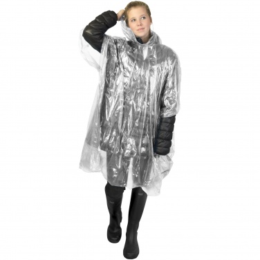 Logotrade promotional items photo of: Mayan recycled plastic disposable rain poncho with storage pouch