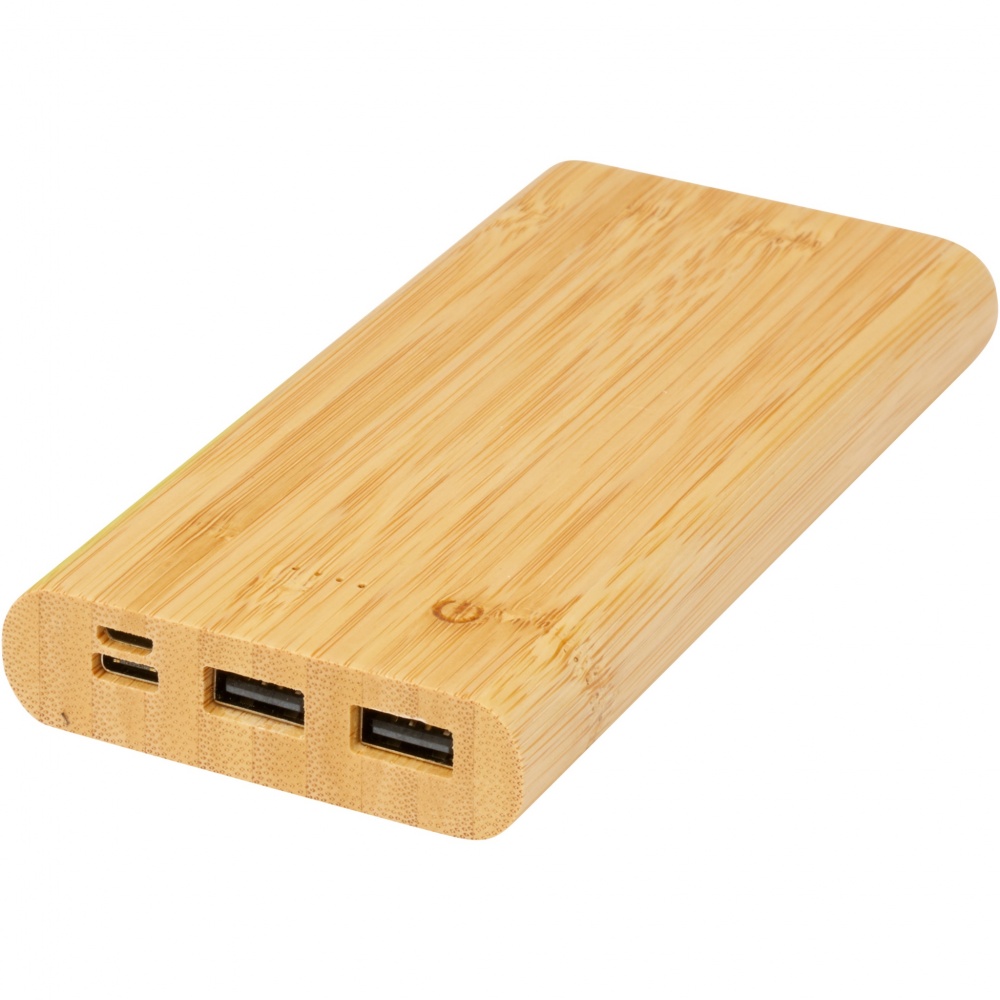 Logo trade advertising product photo of: Tulda 10.000 mAh bamboo power bank