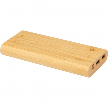 Logo trade promotional giveaway photo of: Tulda 10.000 mAh bamboo power bank