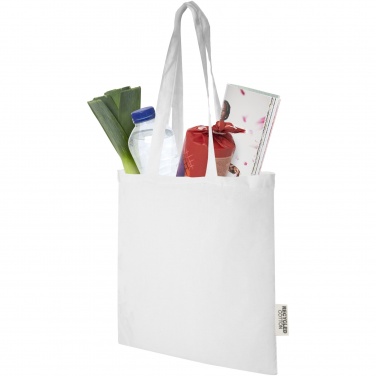 Logotrade promotional merchandise image of: Madras 140 g/m2 GRS recycled cotton tote bag 7L