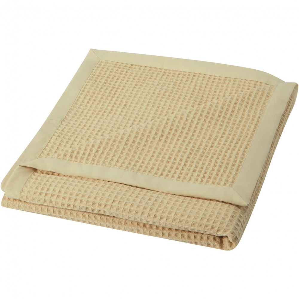 Logo trade advertising product photo of: Abele 150 x 140 cm cotton waffle blanket