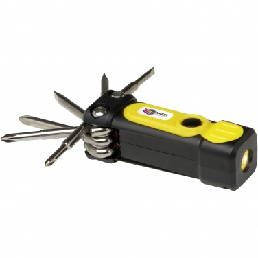 Logo trade business gifts image of: Octo 8-in-1 RCS recycled plastic screwdriver set with torch