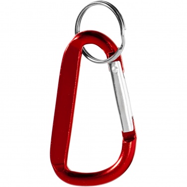Logo trade corporate gift photo of: Timor RCS recycled aluminium carabiner keychain