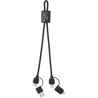 Logo trade promotional merchandise picture of: Connect 6-in-1 RCS recycled aluminium 45W quick charge & data transfer cable