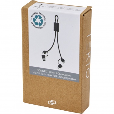 Logotrade promotional products photo of: Connect 6-in-1 RCS recycled aluminium 45W quick charge & data transfer cable