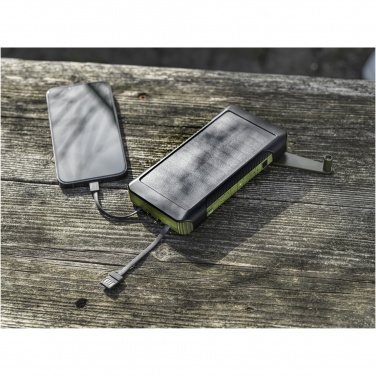 Logotrade promotional gifts photo of: Soldy 10.000 mAh RCS recycled plastic solar dynamo power bank 