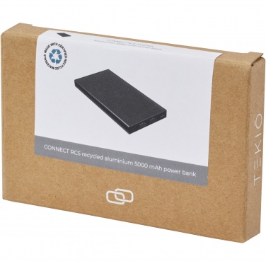 Logo trade promotional products image of: Connect 5000 mAh recycled aluminium power bank