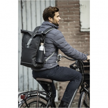 Logo trade promotional merchandise photo of: Aqua 15" GRS recycled water resistant roll-top bike bag 20L