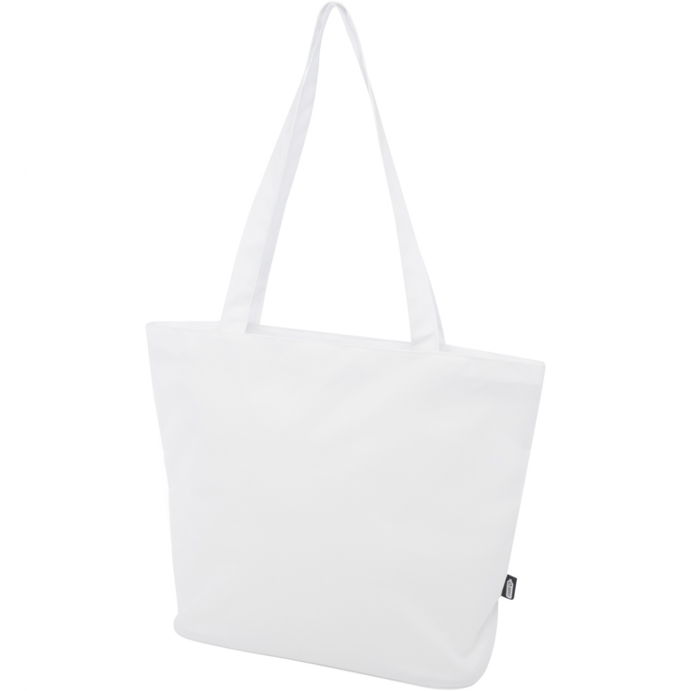 Logo trade business gifts image of: Panama GRS recycled zippered tote bag 20L