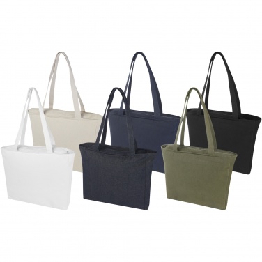 Logo trade promotional giveaways image of: Weekender 500 g/m² Aware™ recycled tote bag