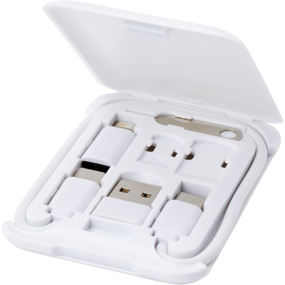 Logotrade promotional merchandise picture of: Savvy recycled plastic modular charging cable with phone holder