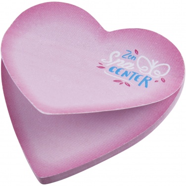 Logotrade promotional merchandise image of: Sticky-Mate® heart-shaped recycled sticky notes