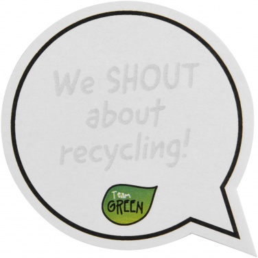 Logotrade corporate gift picture of: Sticky-Mate® speech bubble-shaped recycled sticky notes