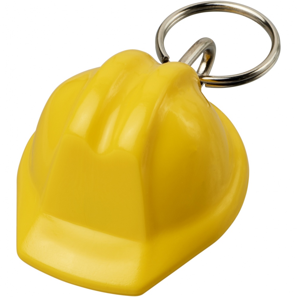 Logo trade promotional items image of: Kolt hard hat-shaped recycled keychain