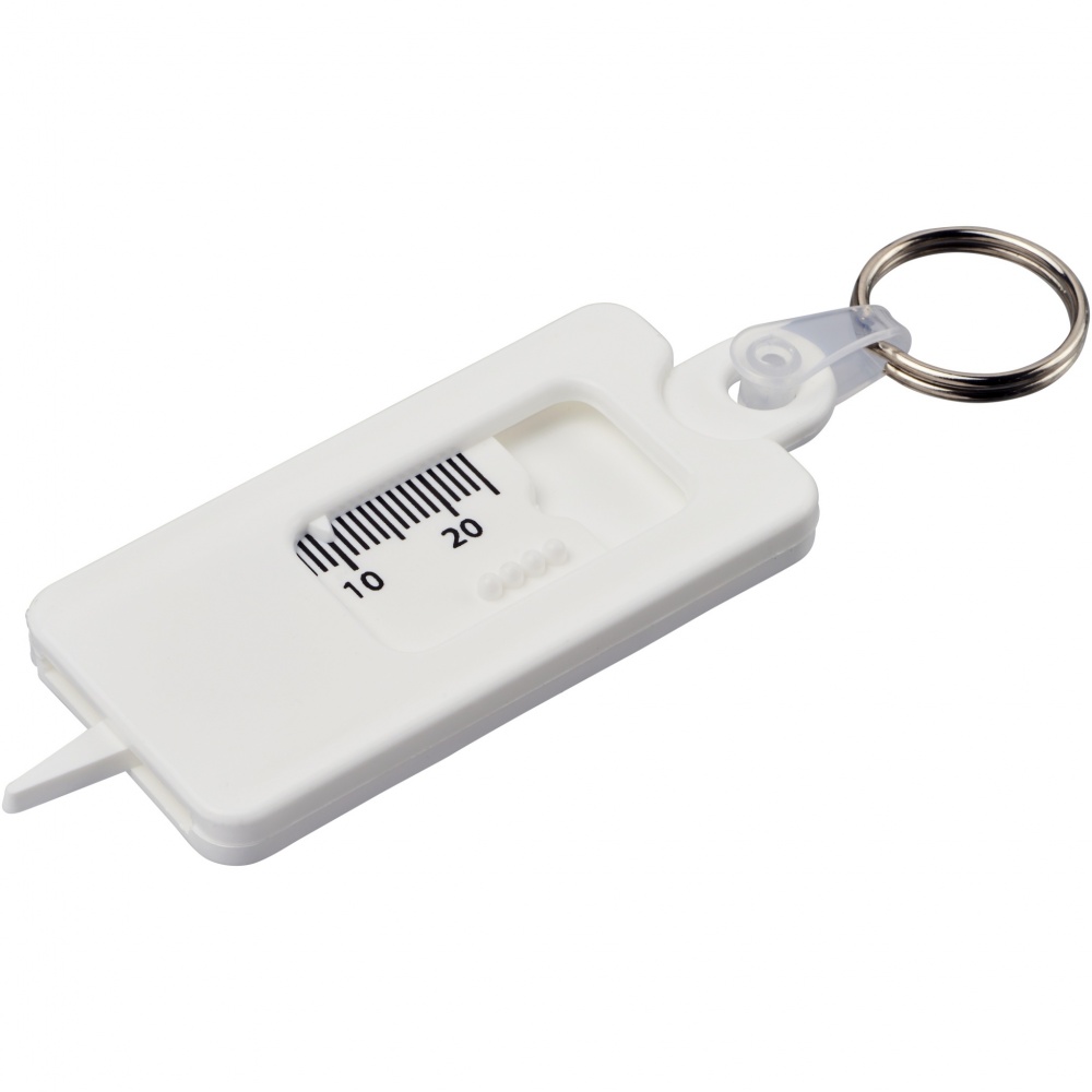Logo trade promotional gift photo of: Kym recycled tyre tread check keychain