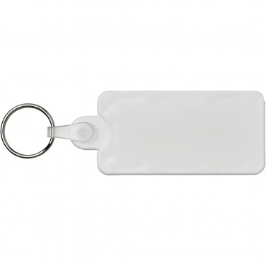 Logo trade business gifts image of: Kym recycled tyre tread check keychain