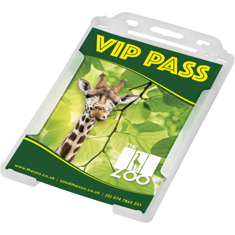 Logo trade promotional merchandise photo of: Pierre recycled plastic card holder 