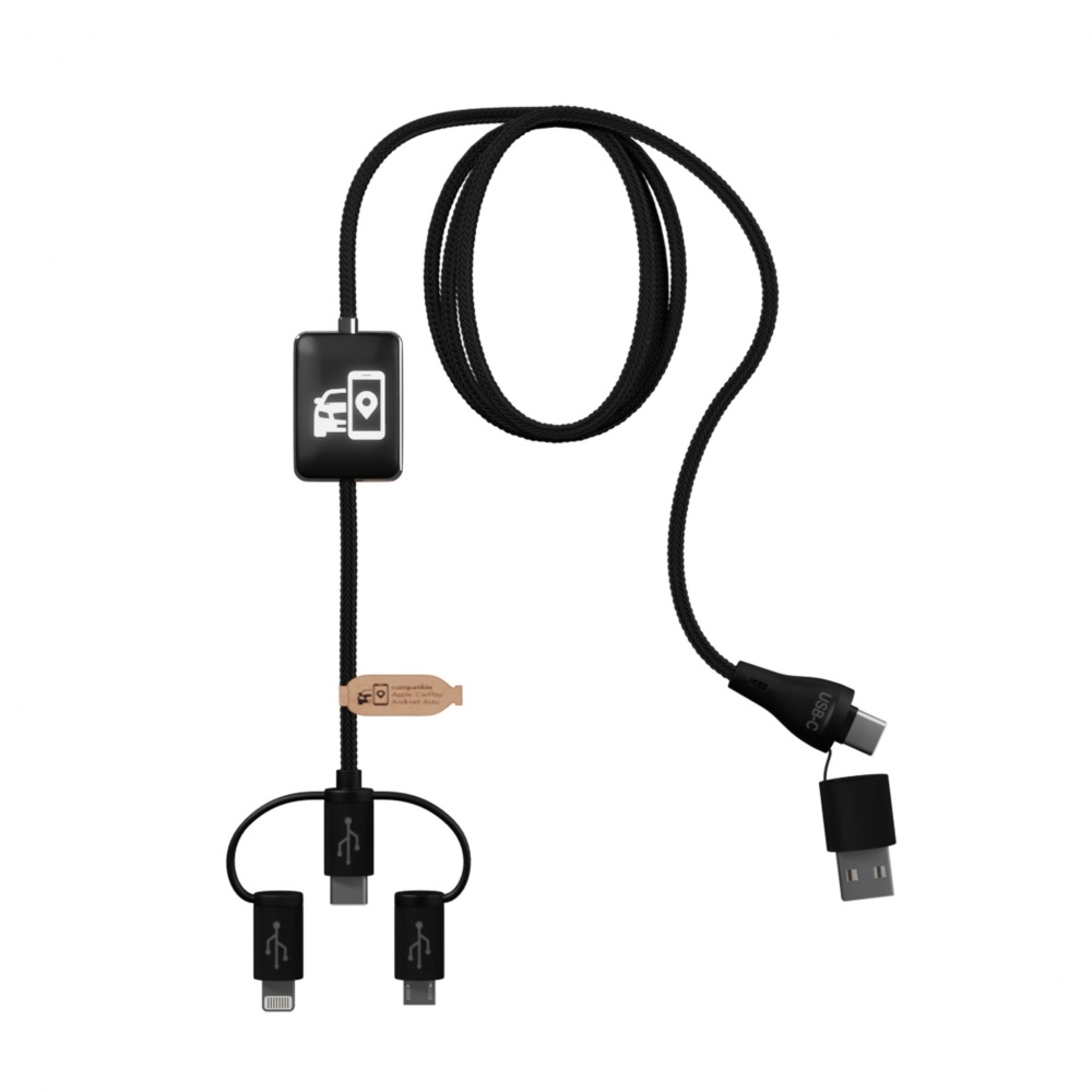 Logotrade promotional products photo of: SCX.design C48 CarPlay 5-in-1 charging cable 
