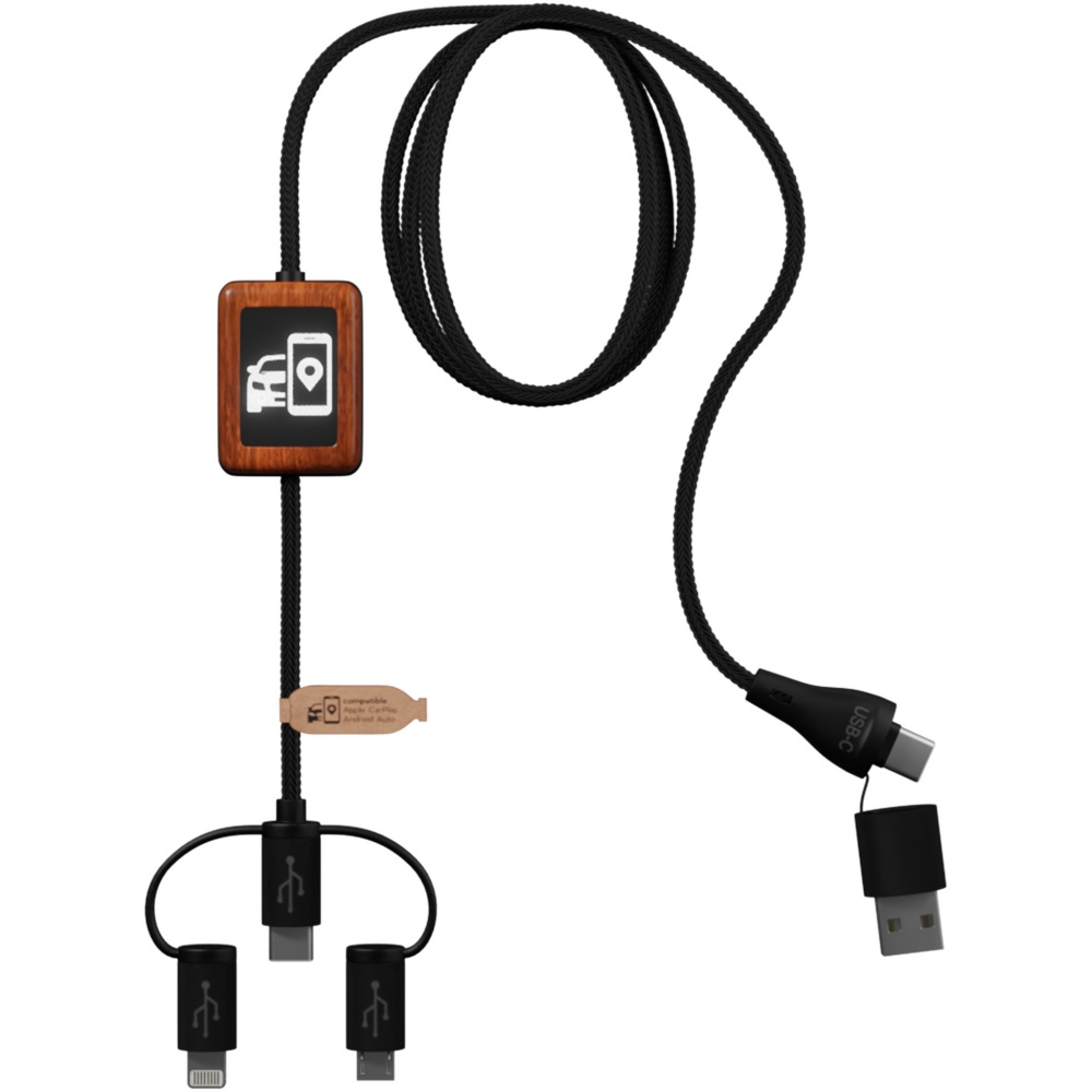 Logo trade advertising products picture of: SCX.design C46 5-in-1 CarPlay cable