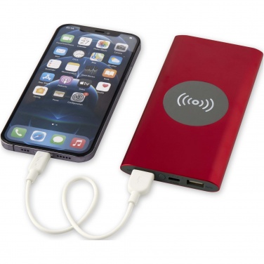 Logo trade promotional giveaway photo of: Juice 8000 mAh Type-C recycled aluminium wireless power bank