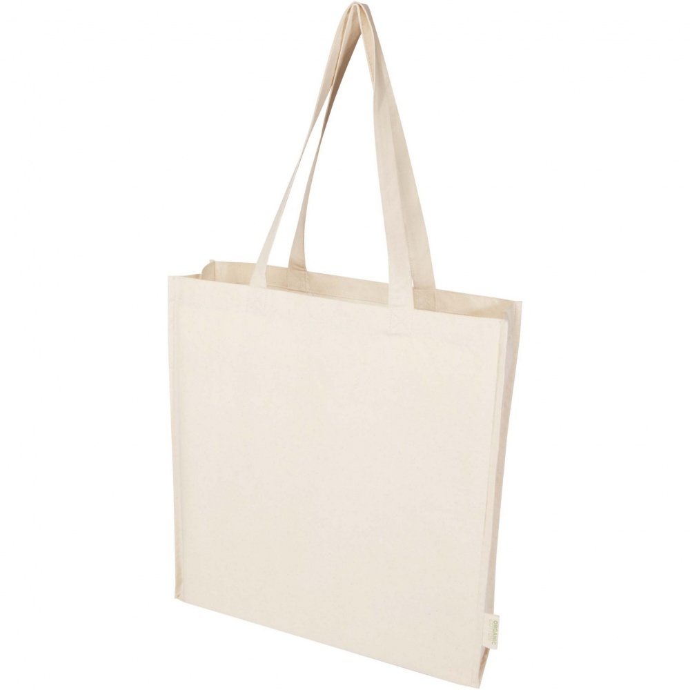 Logo trade promotional item photo of: Orissa 180 g/m² organic full gusset tote bag 14L