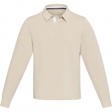 Logo trade promotional product photo of: Clyde unisex organic rugby polo sweatshirt