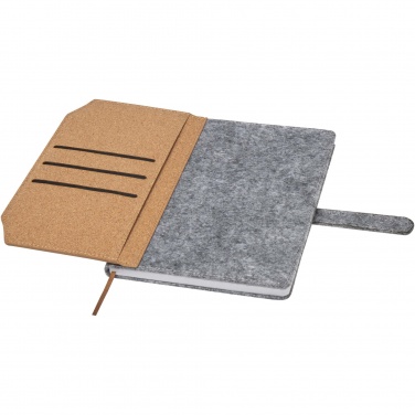 Logotrade promotional gifts photo of: Viviana A5 recycled felt and cork notebook