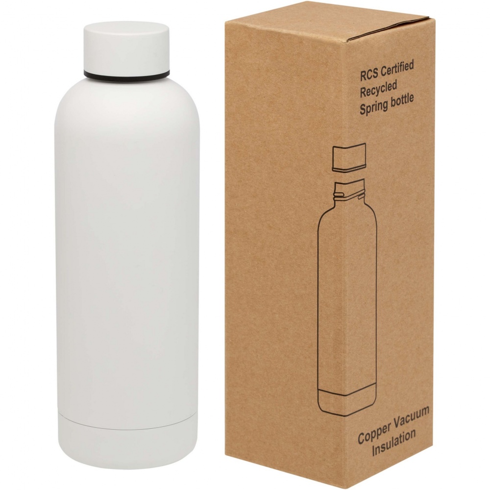 Logo trade promotional merchandise photo of: Spring 500 ml RCS certified recycled stainless steel copper vacuum insulated bottle
