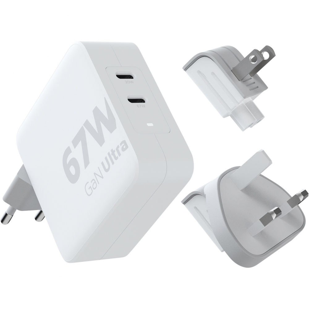 Logo trade promotional giveaways image of: Xtorm XVC2067 GaN Ultra 67W travel charger with 100W USB-C PD cable