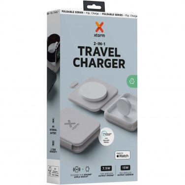 Logotrade promotional items photo of: Xtorm XWF21 15W foldable 2-in-1 wireless travel charger