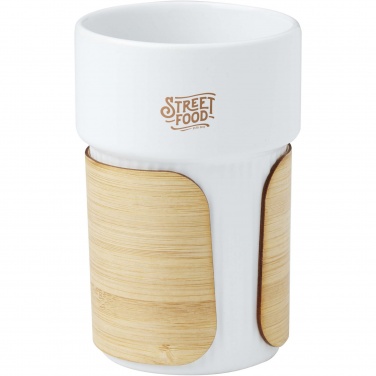 Logotrade promotional item picture of: Tumbler Fika 340 ml with bamboo sleeve