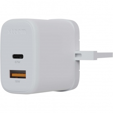 Logotrade promotional giveaway picture of: Xtorm XEC067G GaN² Ultra 67W wall charger - UK plug