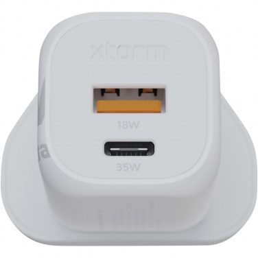 Logo trade corporate gifts image of: Xtorm XEC035 GaN² Ultra 35W wall charger - UK plug